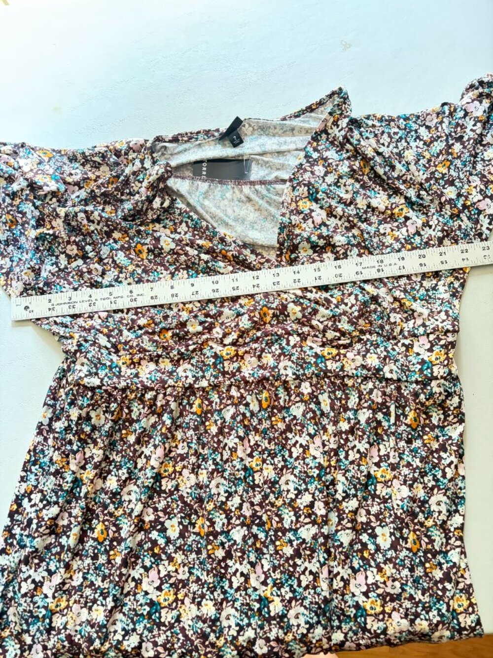 Torrid Knit Surplice Tiered Floral Dress Size XXL 18-20 NWT - Picture 2 of 8